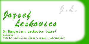 jozsef leskovics business card